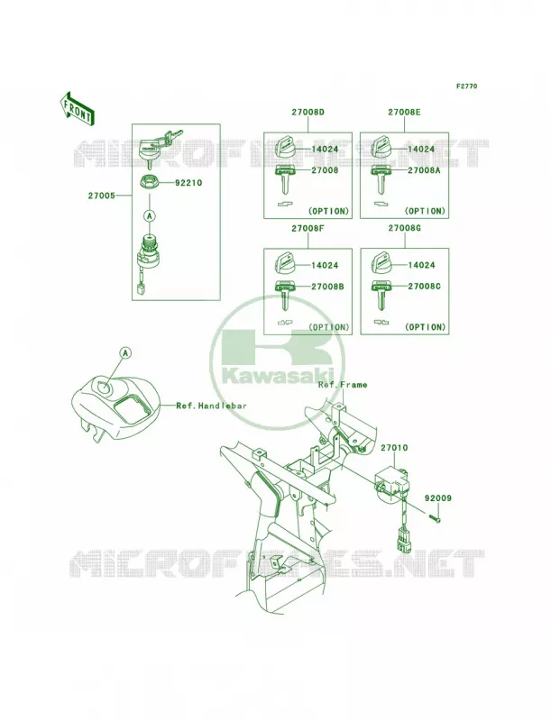 Ignition Switch Kawasaki QUAD 700 2007 KFX700  KSV700A7F