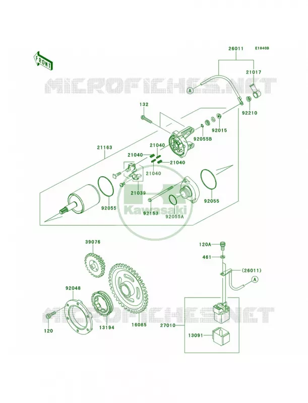 Starter MotorA9F Kawasaki QUAD 700 2007 KFX700  KSV700A7F