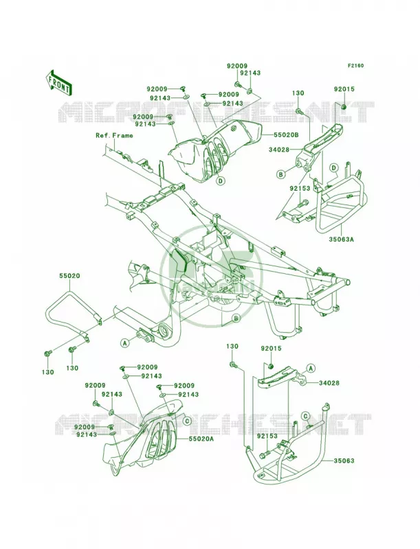 Footrests Kawasaki QUAD 700 2007 KFX700  KSV700B7F
