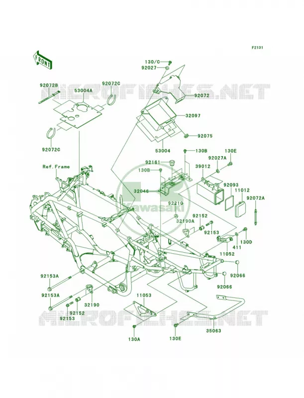Frame Fittings Kawasaki QUAD 700 2007 KFX700  KSV700B7F