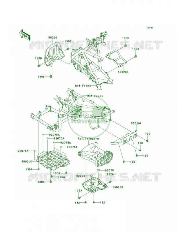 Guards Kawasaki QUAD 700 2007 KFX700  KSV700B7F
