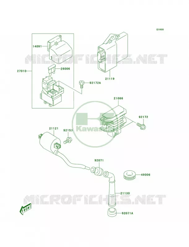 Ignition System Kawasaki QUAD 400 2006 KFX400  KSF400A6F