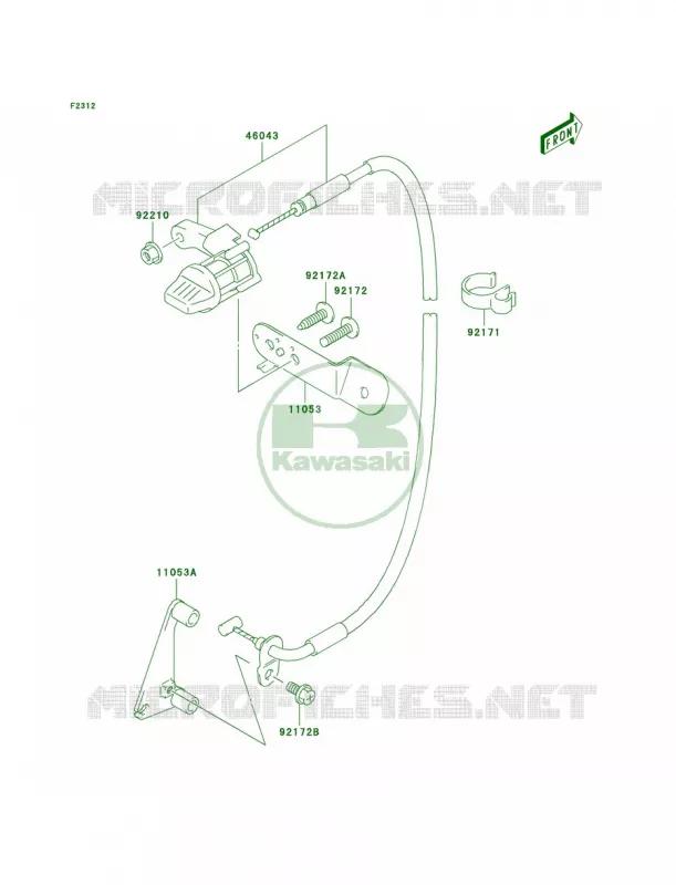 Reverse Lock Kawasaki QUAD 400 2006 KFX400  KSF400A6F