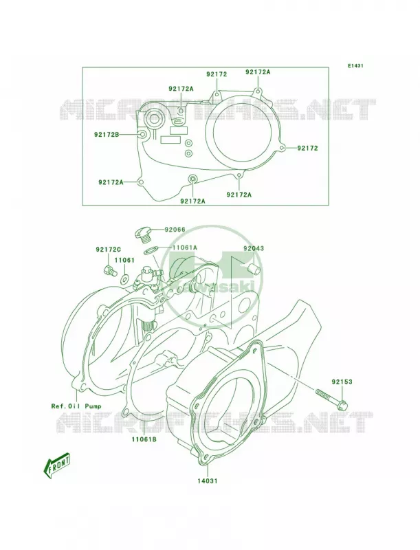 Engine Covers Kawasaki QUAD 50 2006 KFX50  KSF50A6F