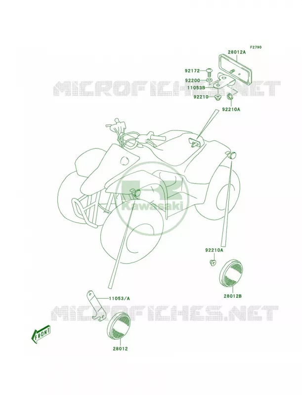 ReflectorsCN Kawasaki QUAD 50 2006 KFX50  KSF50A6F