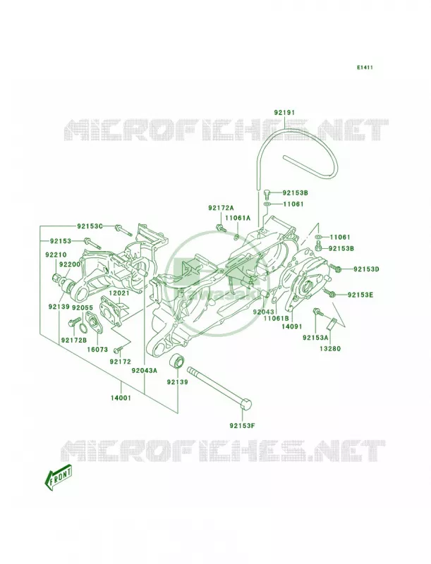 Crankcase Kawasaki QUAD 80 2006 KFX80  KSF80A6F