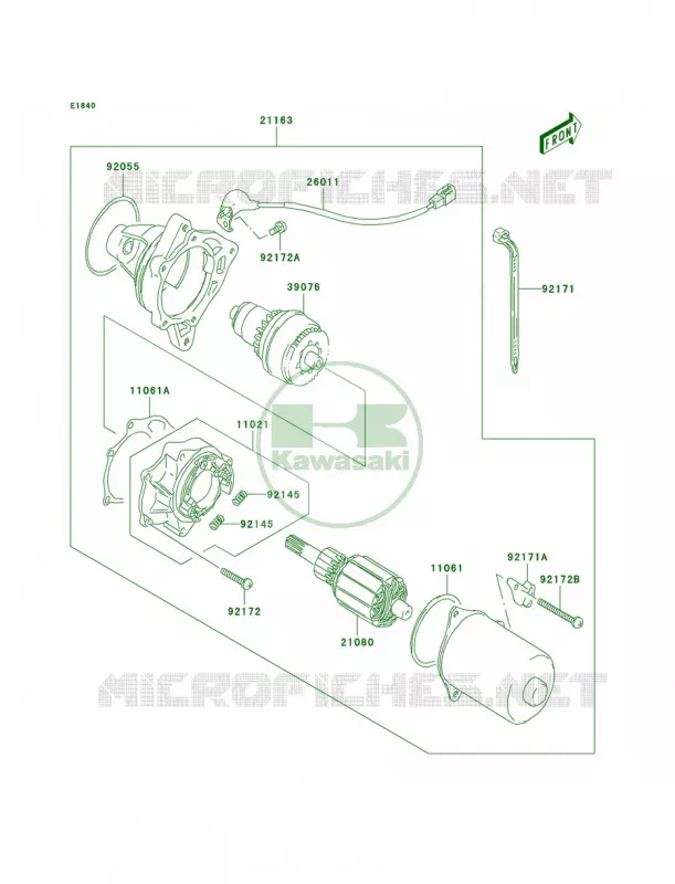 Starter Motor Kawasaki QUAD 80 2006 KFX80  KSF80A6F