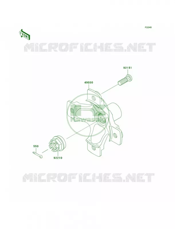 Rear Hub Kawasaki QUAD 700 2006 KFX700  KSV700C6F