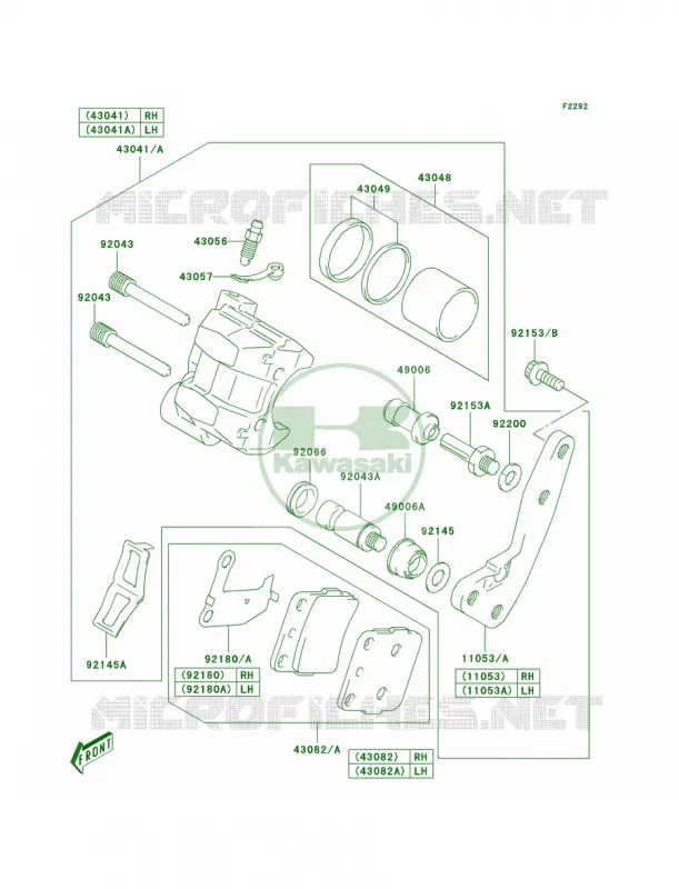Front Brake Kawasaki QUAD 400 2005 KFX400  KSF400-A3