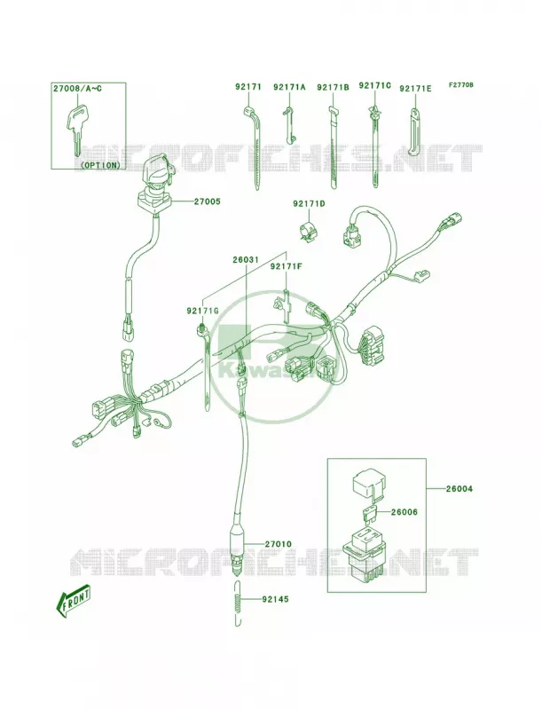 Ignition SwitchA3 Kawasaki QUAD 400 2005 KFX400  KSF400-A3