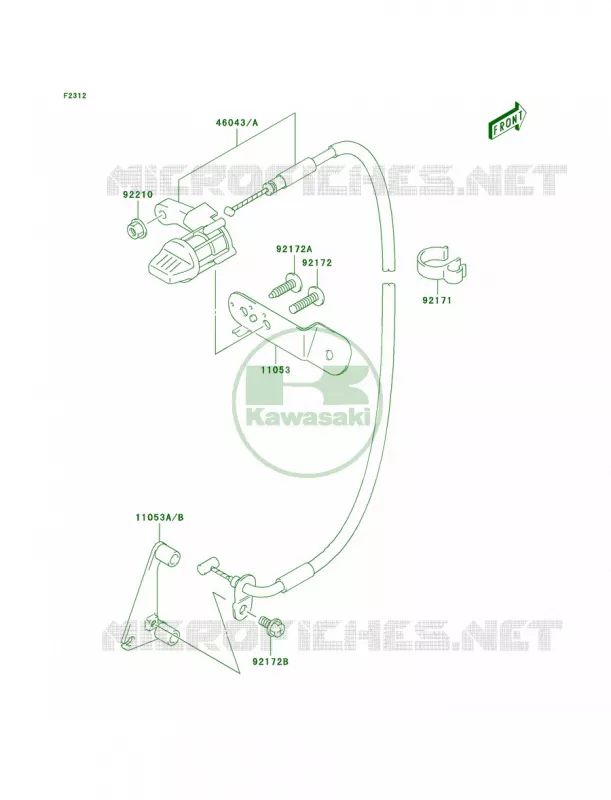 Reverse Lock Kawasaki QUAD 400 2005 KFX400  KSF400-A3