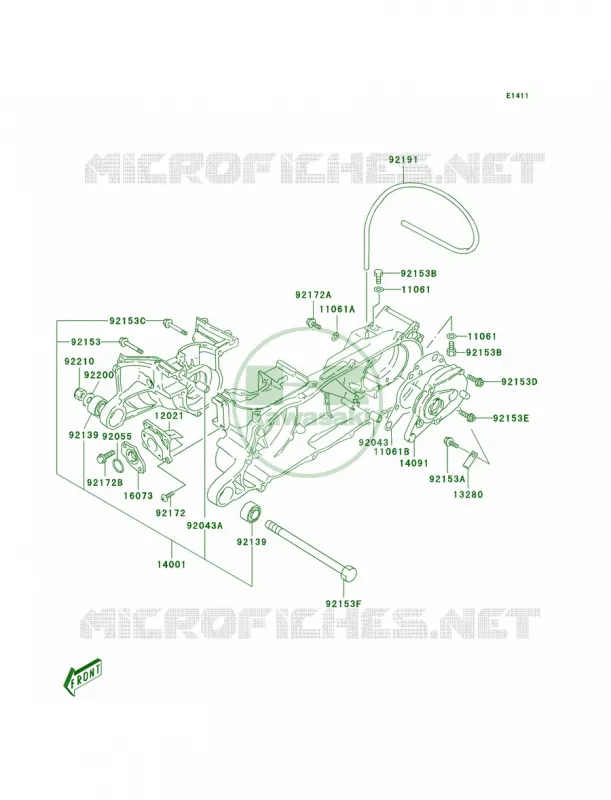 Crankcase Kawasaki QUAD 80 2005 KFX80  KSF80-A3
