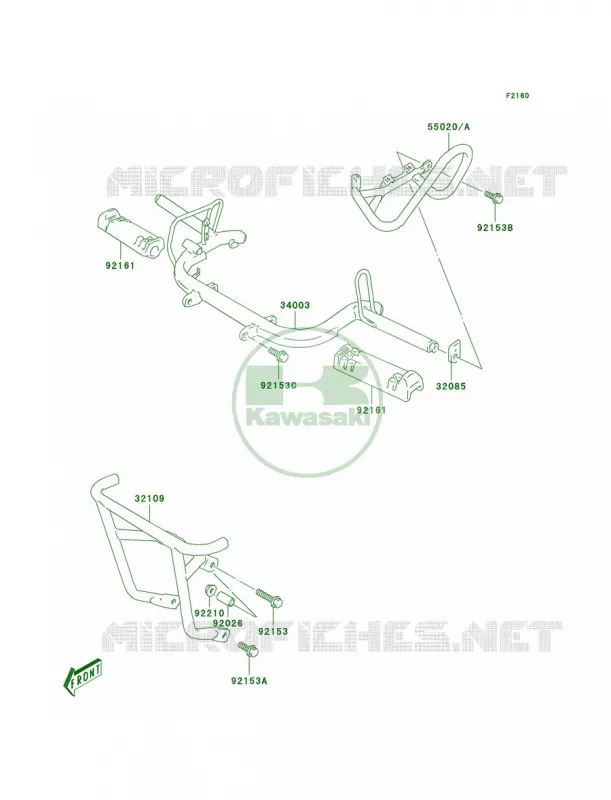Footrests Kawasaki QUAD 80 2005 KFX80  KSF80-A3