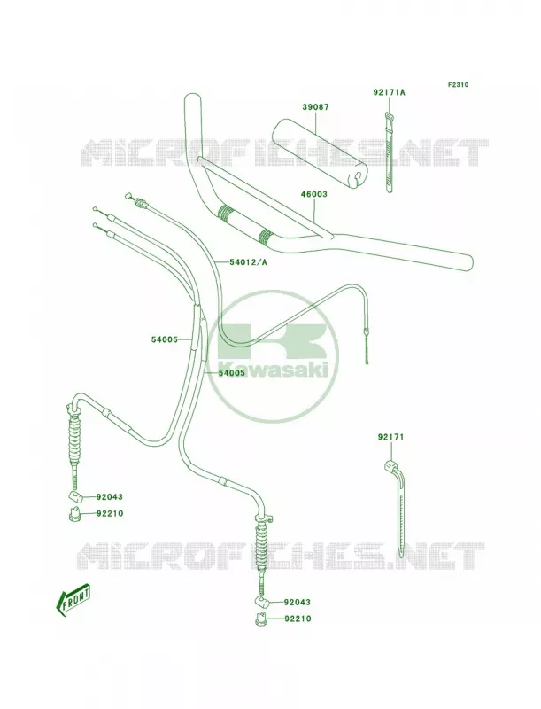 Handlebar Kawasaki QUAD 80 2005 KFX80  KSF80-A3