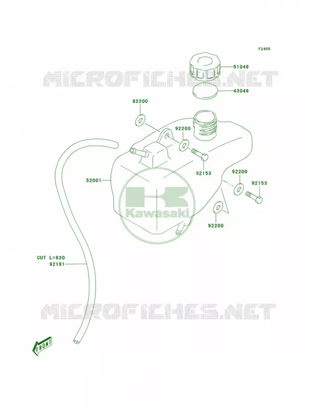 Oil Tank Kawasaki QUAD 80 2005 KFX80  KSF80-A3