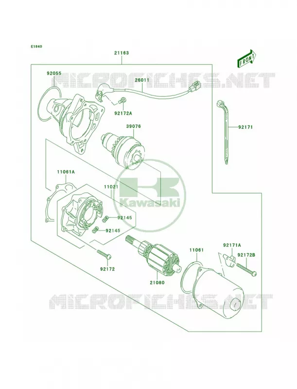 Starter Motor Kawasaki QUAD 80 2005 KFX80  KSF80-A3