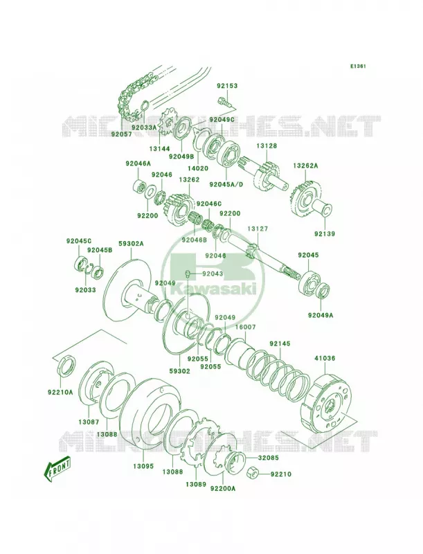 Transmission Kawasaki QUAD 80 2005 KFX80  KSF80-A3