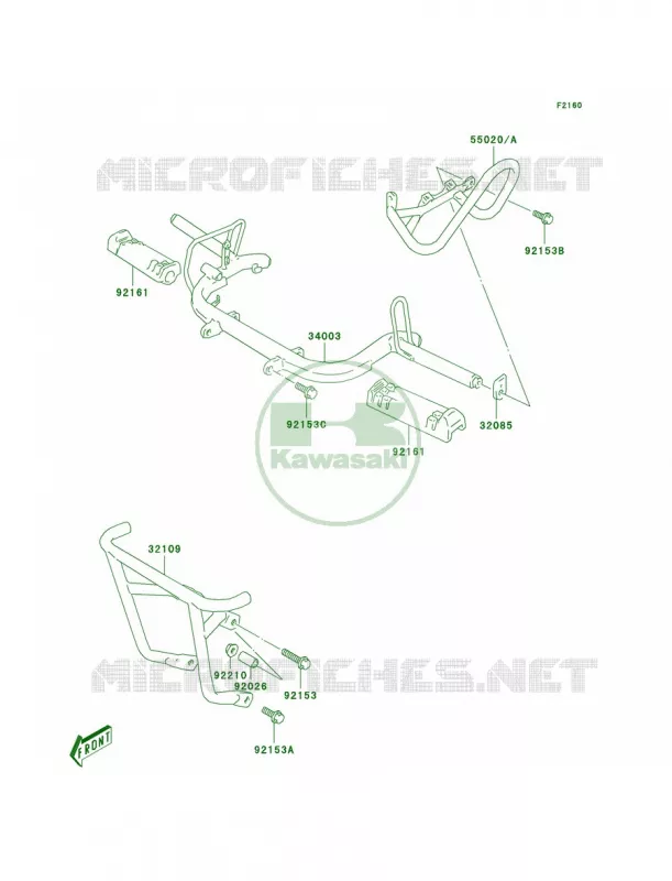 Footrests Kawasaki QUAD 80 2004 KFX80  KSF80-A2