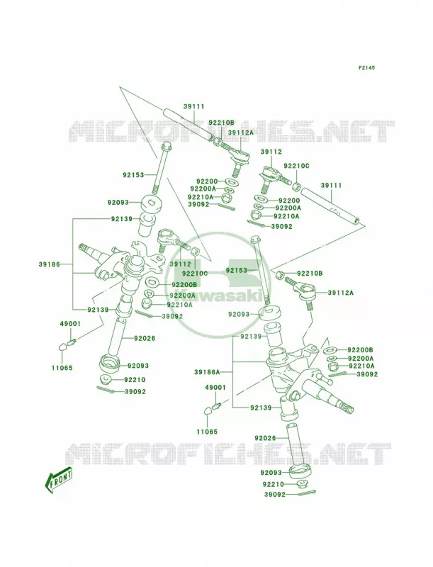 Knuckle Arm Kawasaki QUAD 80 2004 KFX80  KSF80-A2