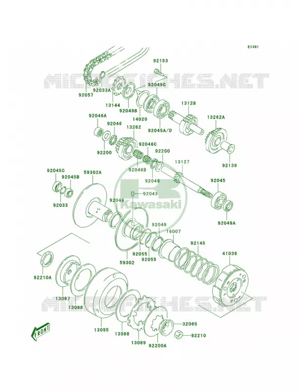Transmission Kawasaki QUAD 80 2004 KFX80  KSF80-A2