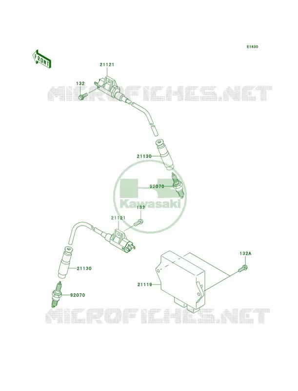 Ignition System Kawasaki QUAD 700 2004 KFX700 V Force  KSV700-A1