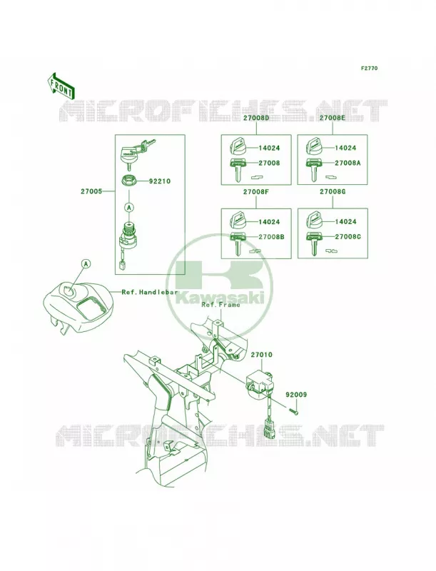 Ignition Switch Kawasaki QUAD 700 2004 KFX700 V Force  KSV700-B1