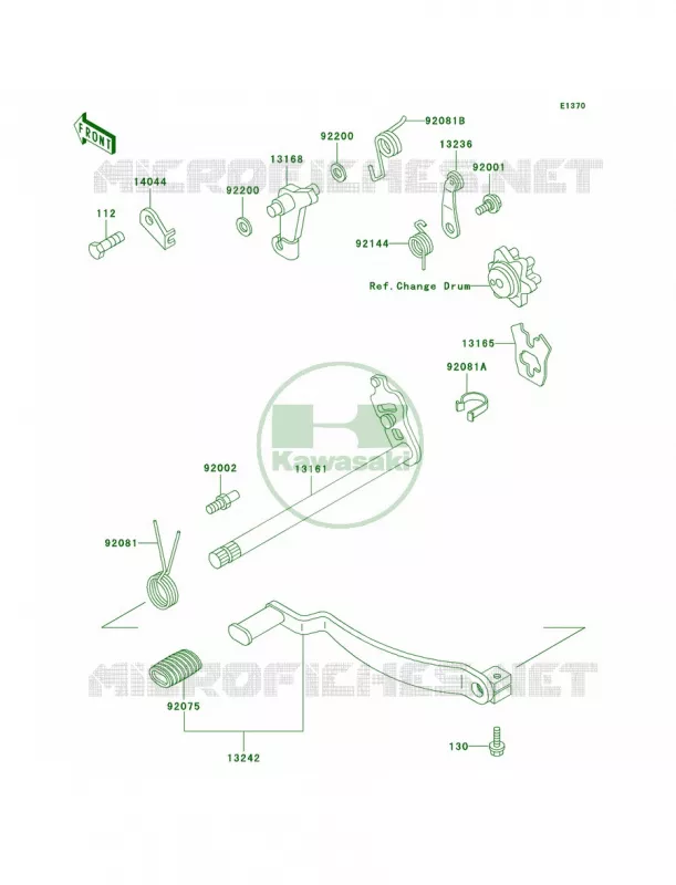 Gear Change Mechanism Kawasaki QUAD 250 2003 Mojave 250  KSF250-A17