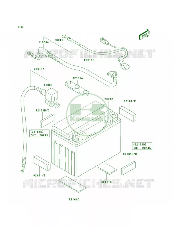 Battery Kawasaki QUAD 400 2003 KFX400  KSF400-A1
