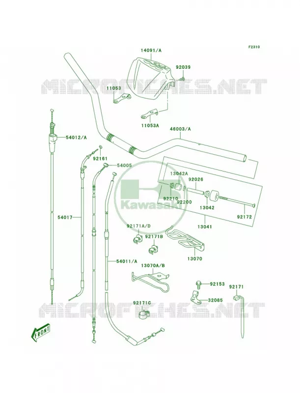 Handlebar Kawasaki QUAD 400 2003 KFX400  KSF400-A1