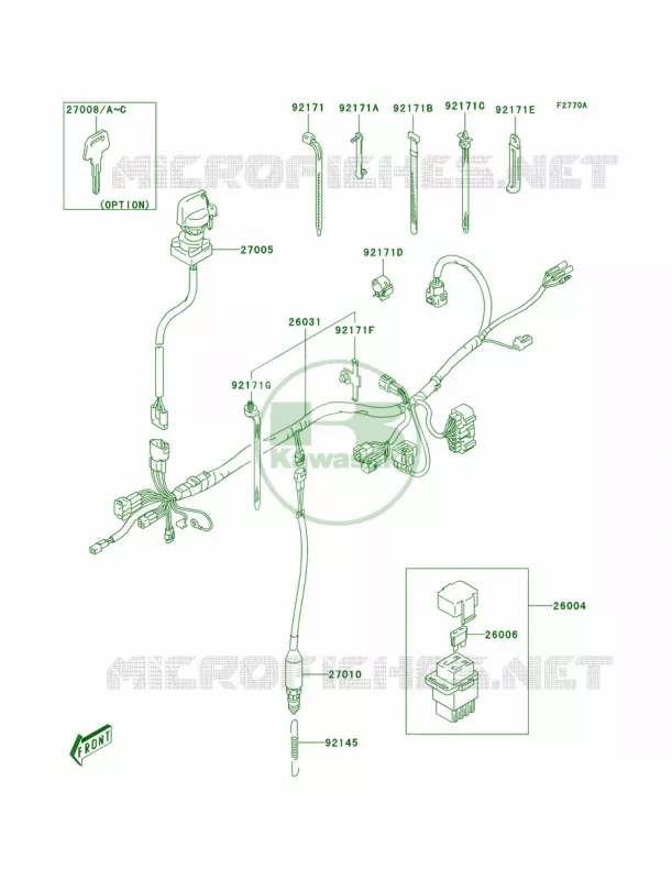 Ignition SwitchA2 Kawasaki QUAD 400 2003 KFX400  KSF400-A1