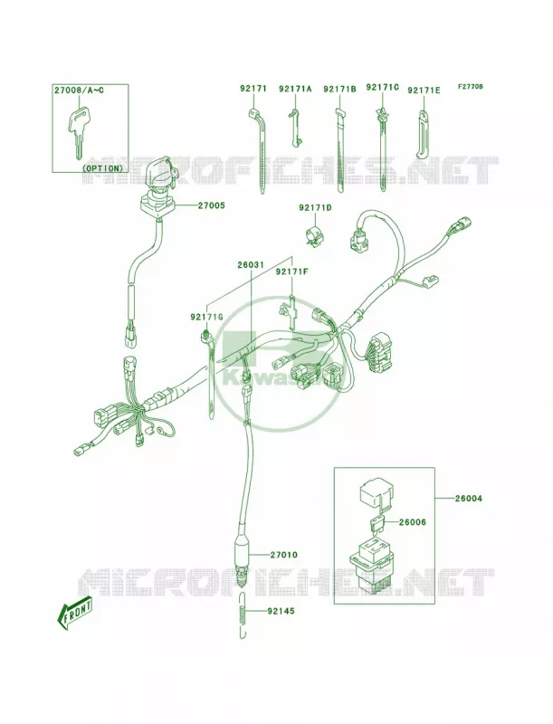 Ignition SwitchA3 Kawasaki QUAD 400 2003 KFX400  KSF400-A1