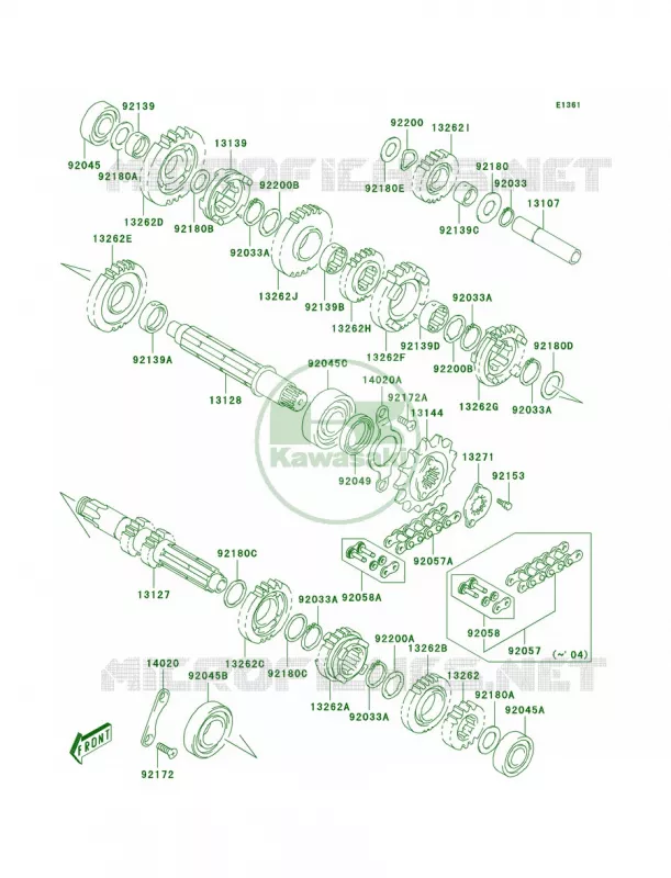 Transmission Kawasaki QUAD 400 2003 KFX400  KSF400-A1