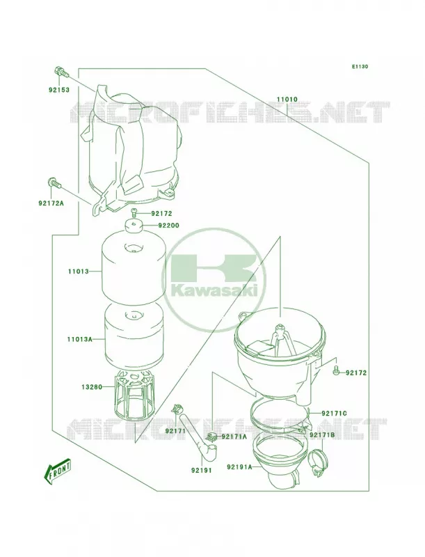 Air Cleaner Kawasaki QUAD 80 2003 KFX80  KSF80-A1