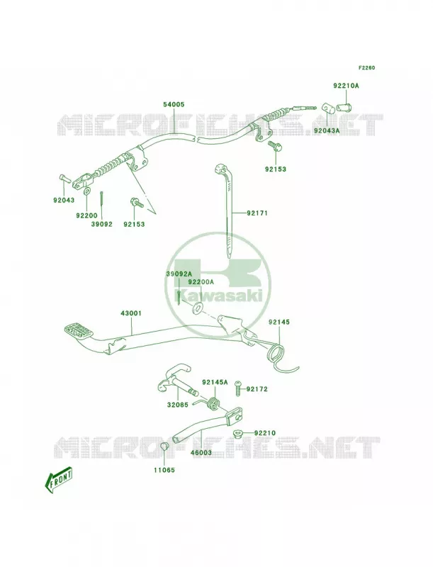 Brake Pedal Kawasaki QUAD 80 2003 KFX80  KSF80-A1
