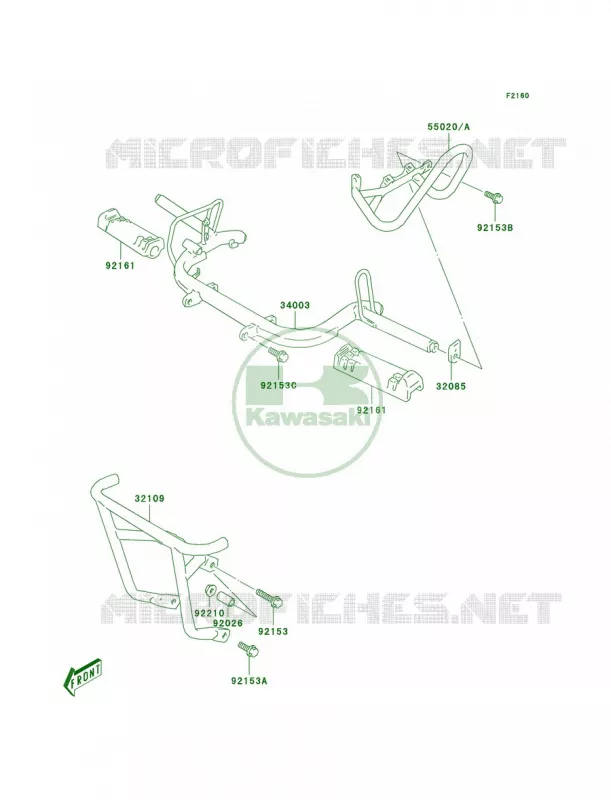 Footrests Kawasaki QUAD 80 2003 KFX80  KSF80-A1