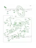 Rear BrakeKSF250 A15 A17 pour Kawasaki Mojave 250 2001