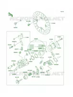 Rear BrakeKSF250 A18 pour Kawasaki Mojave 250 2001