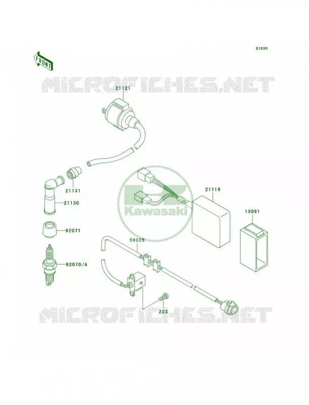 Ignition System Kawasaki QUAD 250 2001 Mojave 250  KSF250-A15