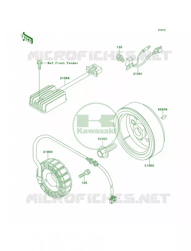 Generator Kawasaki QUAD 250 2000 Mojave 250  KSF250-A14