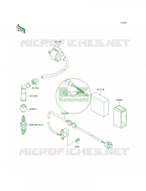 Ignition System Kawasaki QUAD 250 2000 Mojave 250  KSF250-A14