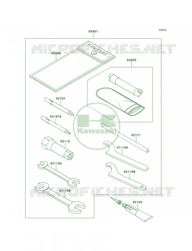 Owner's Tools Kawasaki QUAD 250 2000 Mojave 250  KSF250-A14