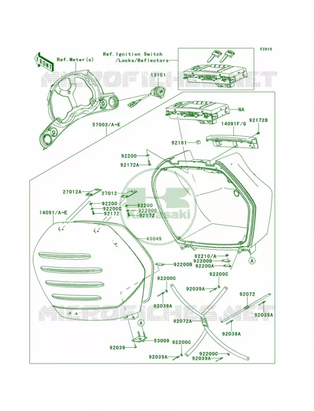Accessory Kawasaki MOTOS 1400 2008 Concours 14 ABS  ZG1400A8F