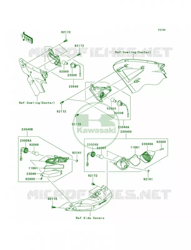 Turn Signals Kawasaki MOTOS 1400 2008 Concours 14 ABS  ZG1400A8F
