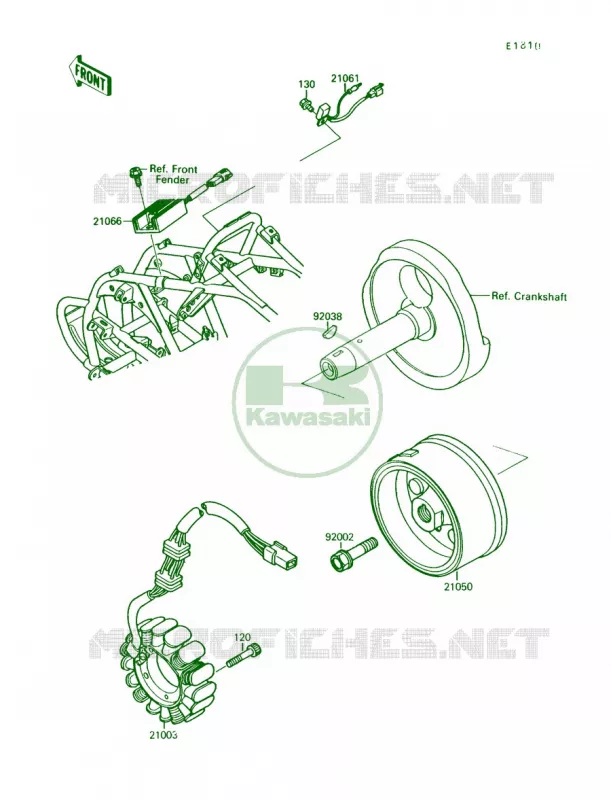 Generator Kawasaki QUAD 250 1991 Mojave 250  KSF250-A5