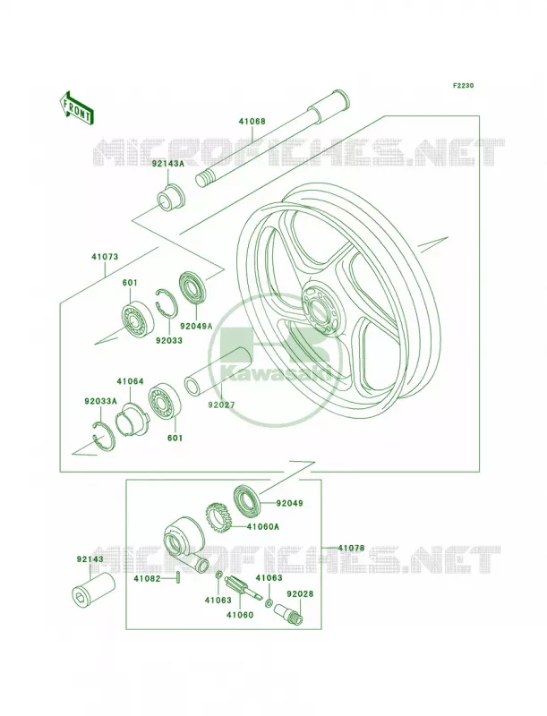 Front Wheel Kawasaki MOTOS 1000 2006 Concours  ZG1000A6F