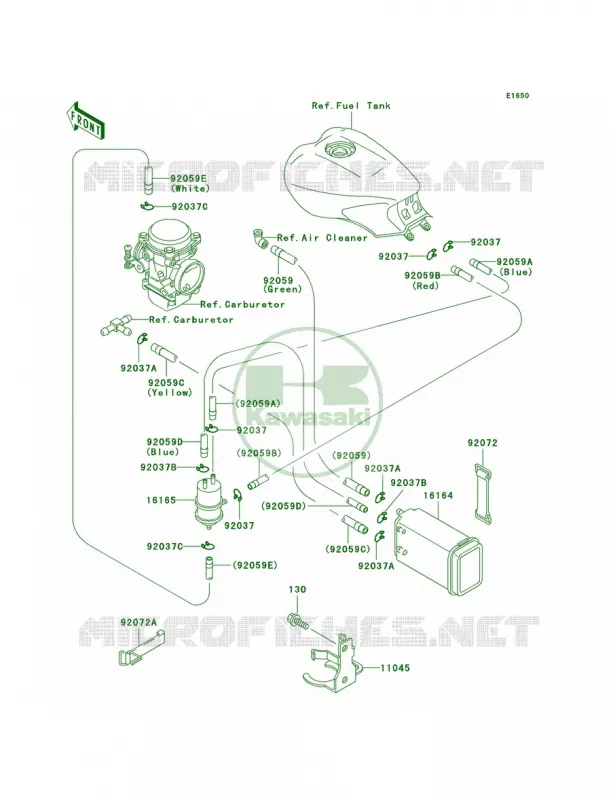 Fuel Evaporative SystemCA Kawasaki MOTOS 1000 2006 Concours  ZG1000A6F
