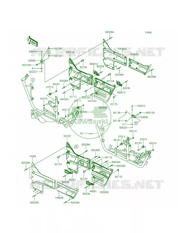 Door Kawasaki MULE 800 2015 TERYX4 CAMO  KRT800DFF