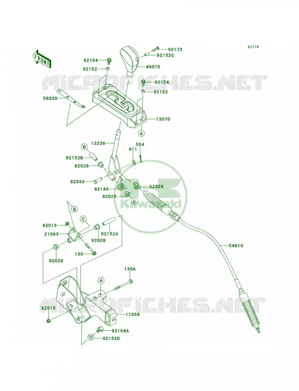 Control Kawasaki MULE 800 2014 Teryx4 LE  KRT800CEF