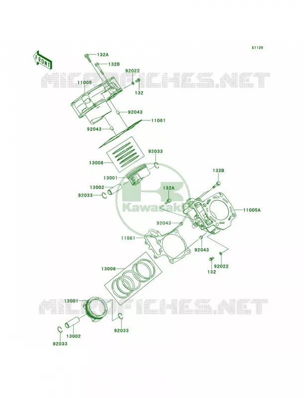 CylinderPistons Kawasaki MULE 800 2014 Teryx4 LE  KRT800CEF