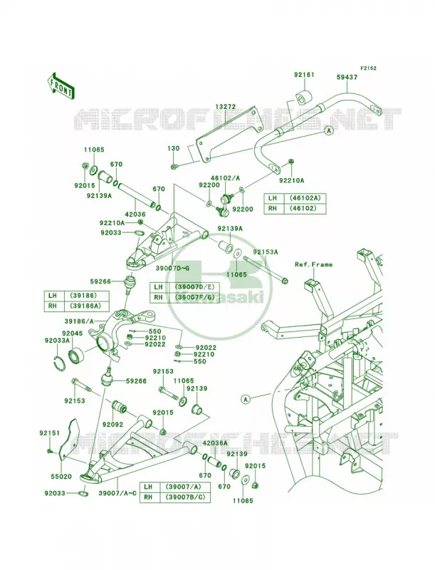 Front Suspension Kawasaki MULE 800 2014 Teryx4 LE  KRT800CEF